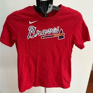 Nike Kids Red Braves Short Sleeve Tee